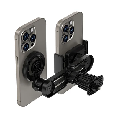 WIWU Wi‐CH060 Gentleman Car Mount Holds Two Phones Simultaneously - Black