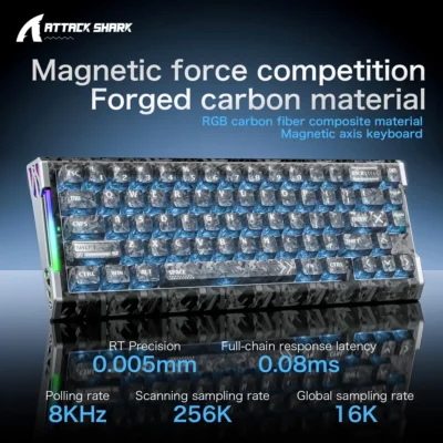 Attack Shark R68 HE Carbon Fiber 8000Hz Rapid Trigger Keyboard