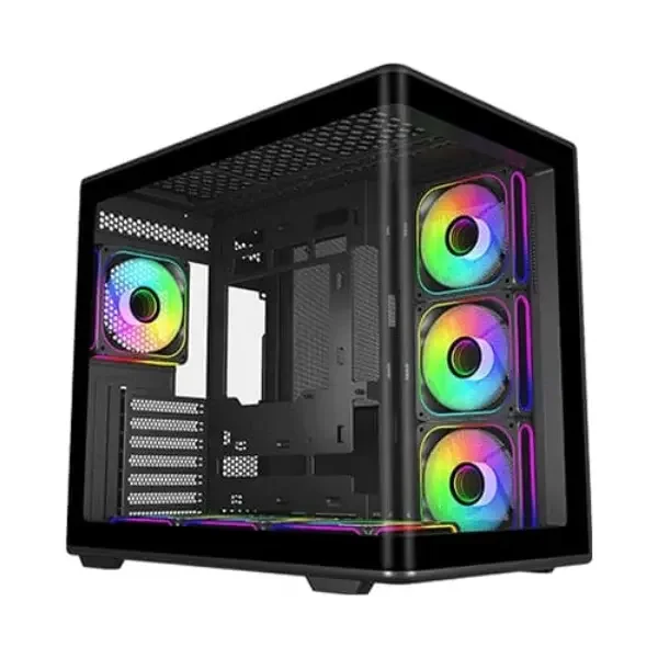 Cooler Master Elite 600 Mid-Tower 4 ARGB Fans Computer Case - Black