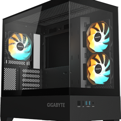 GIGABYTE GB-C201P Panoramic Midi-Tower Case with 4 ARGB Fans