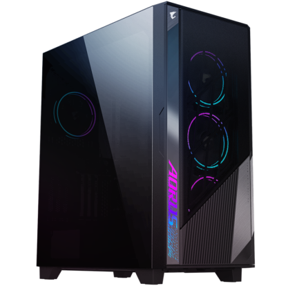 GIGABYTE GB‑AC500G AORUS C500 Glass Mid‑Tower Case With 4 ARGB Fans