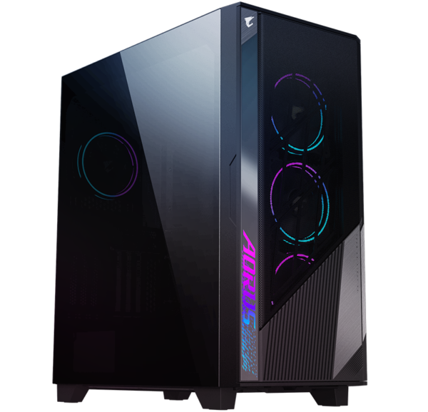 GIGABYTE GB‑AC500G AORUS C500 Glass Mid‑Tower Case With 4 ARGB Fans