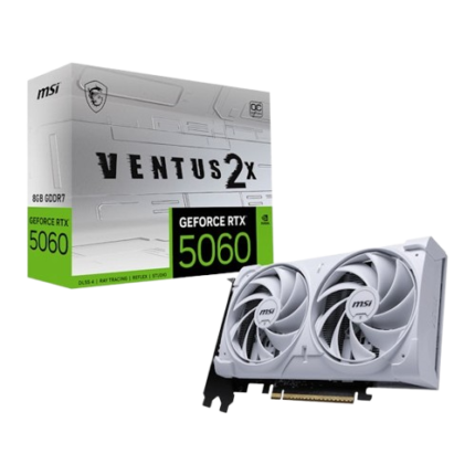 MSI GeForce RTX 5060 TI VENTUS 2X 8G OC PLUS Graphic Card - White
