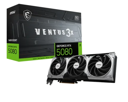 MSI GeForce RTX 5080 VENTUS 3X 16G OC Graphic Card