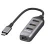 ONTEN OTN-95118R USB-C to Gigabit Ethernet Adapter + 3 Port USB 3.0 HUB