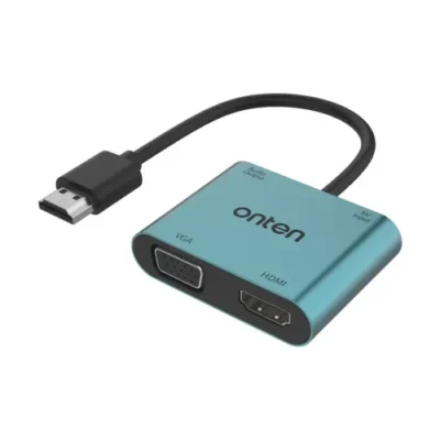 Onten 5166HV HDMI to HDMI + VGA Adapter with Audio