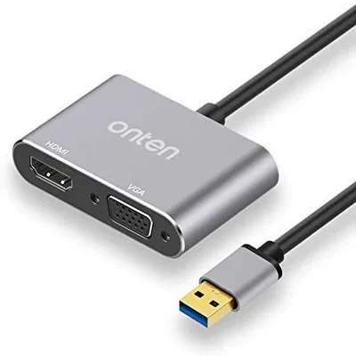 Onten 5201B USB 3.0 To HDMI + VGA Adapter