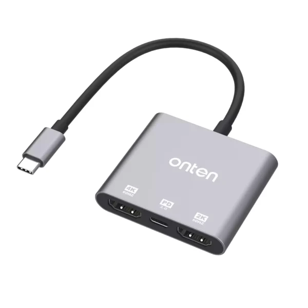 Onten 9175S Type C To Dual HDMI 4K With PD 3.0 Adapter