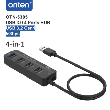 Onten OTN-5305 4-Port USB3.0 4-in-1 HUB Docking Station