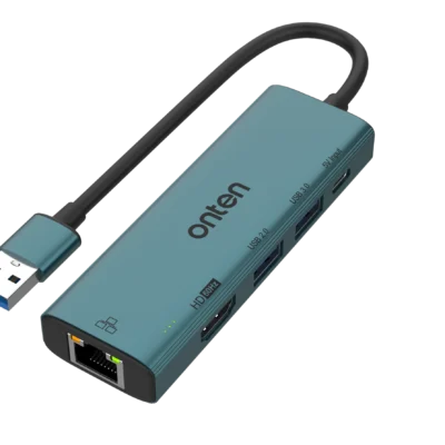 Onten OTN-US125 5-in-1 USB Hub HDMI + RJ45 + USB 3.0 + USB 2.0 + Type-C Input