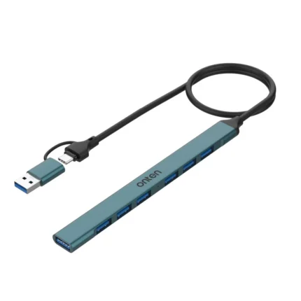 Onten UCA9702 7 Port USB A and USB C Data Hub