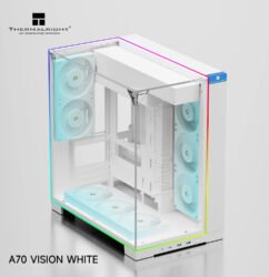Thermalright TR-A70 Vision ATX Desktop Gaming Case Including 9.16 LCD - White