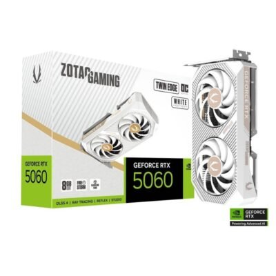 ZOTAC GAMING GeForce RTX 5060 Twin Edge OC 8GB White Edition Graphics Card